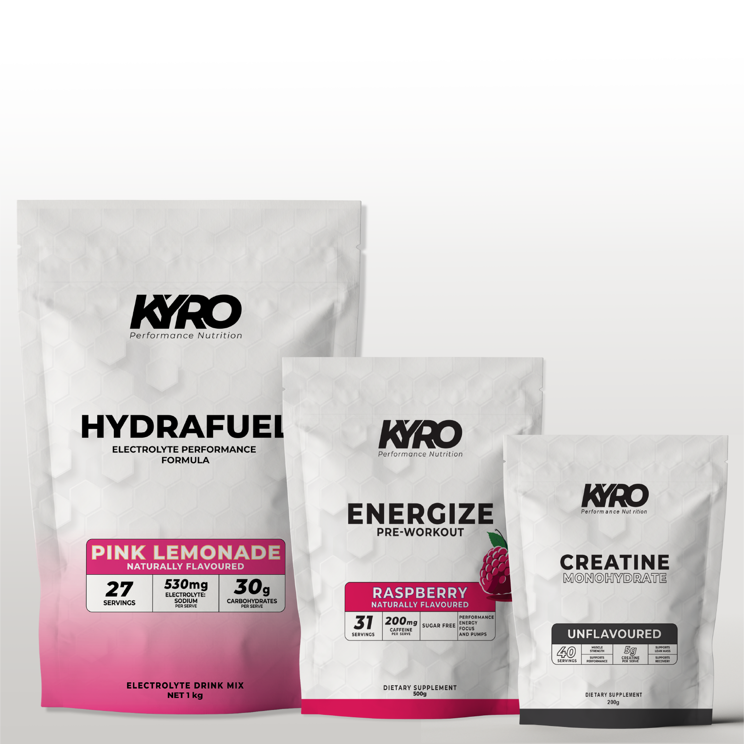 Hydrafuel + Pre Workout + Creatine Bundle